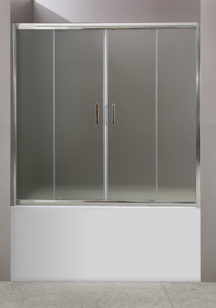 Шторка для ванны BelBagno Uno 170x145, прозрачная, 2 секции