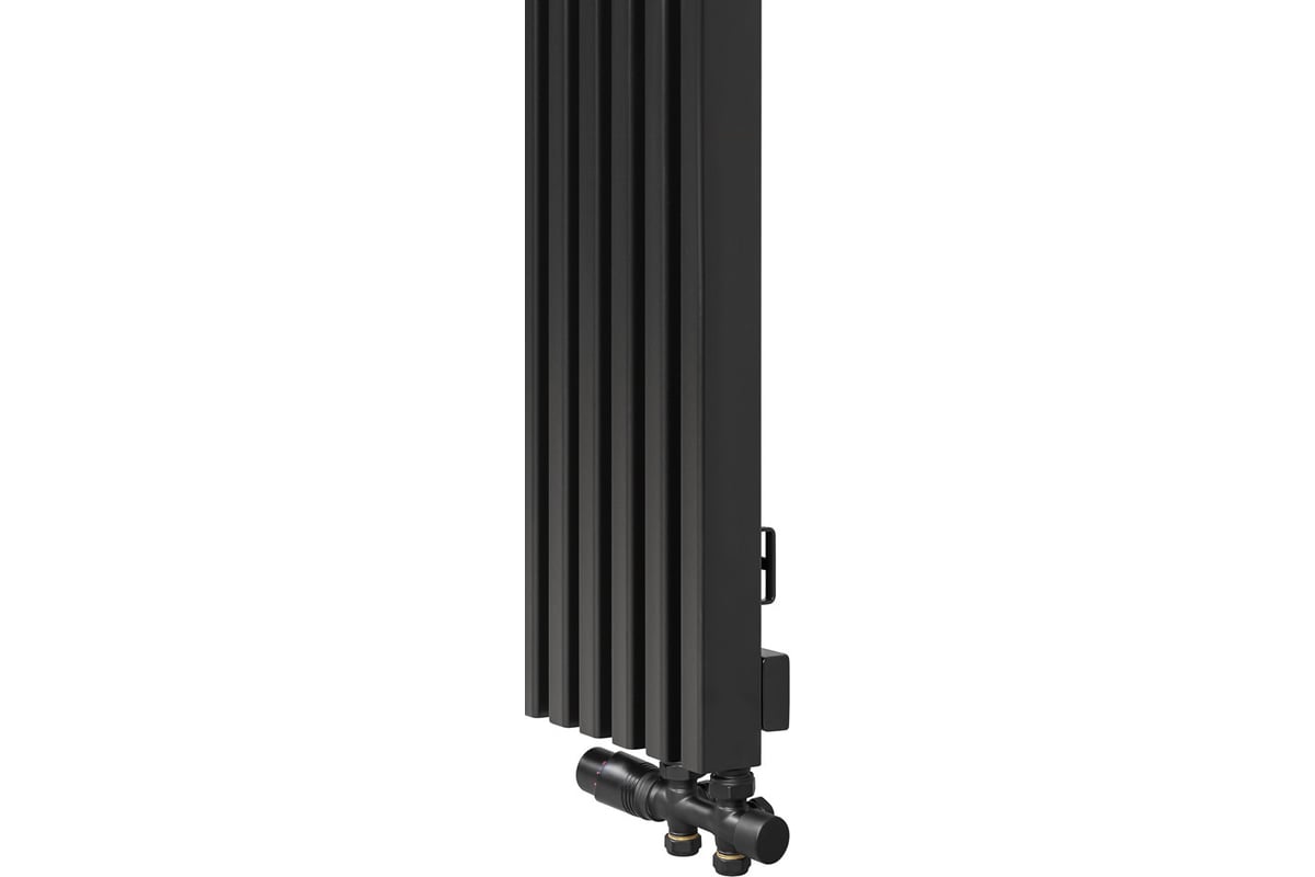 Вертикальный радиатор c нижним подключением, ARBIOLA Compact V 1750-63-06 VR, RAL 9005 матовый черный 257072