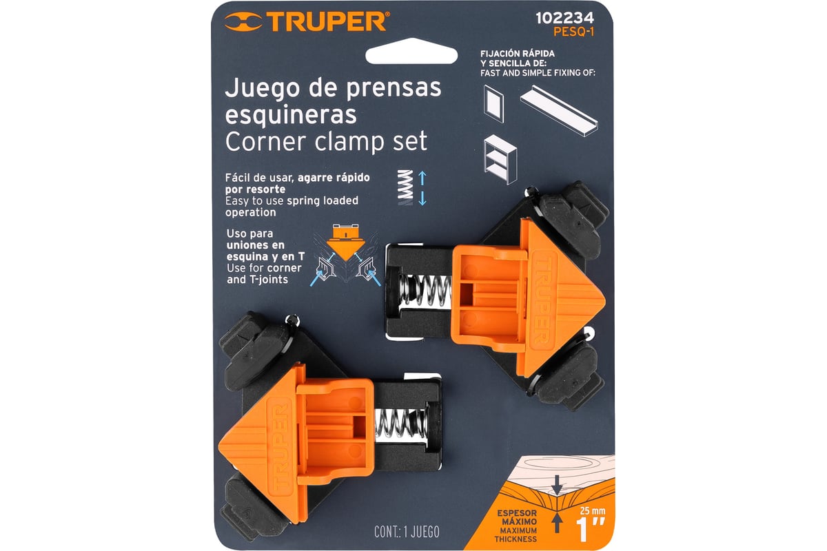 Угловые зажимы Truper PESQ-1 2 шт. 102234