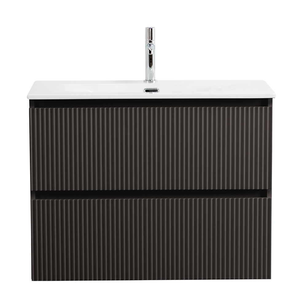 Тумба с раковиной BelBagno Uno-Mini 90 см Темно-серый матовый