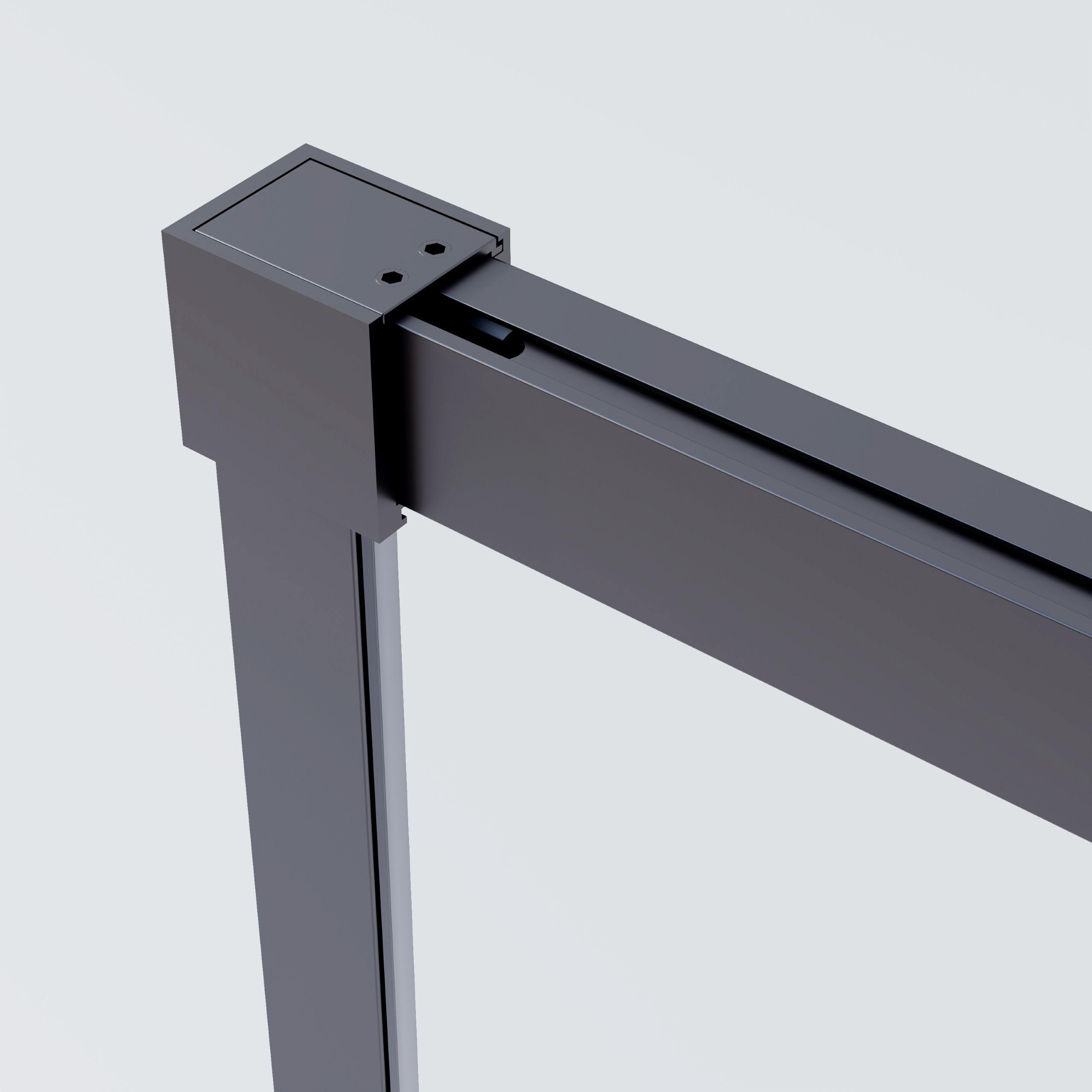 Душевая дверь Vincea Софт 2 (Soft 2) VDS-3SO2120CLGM 120x200 вороненая сталь, прозрачная