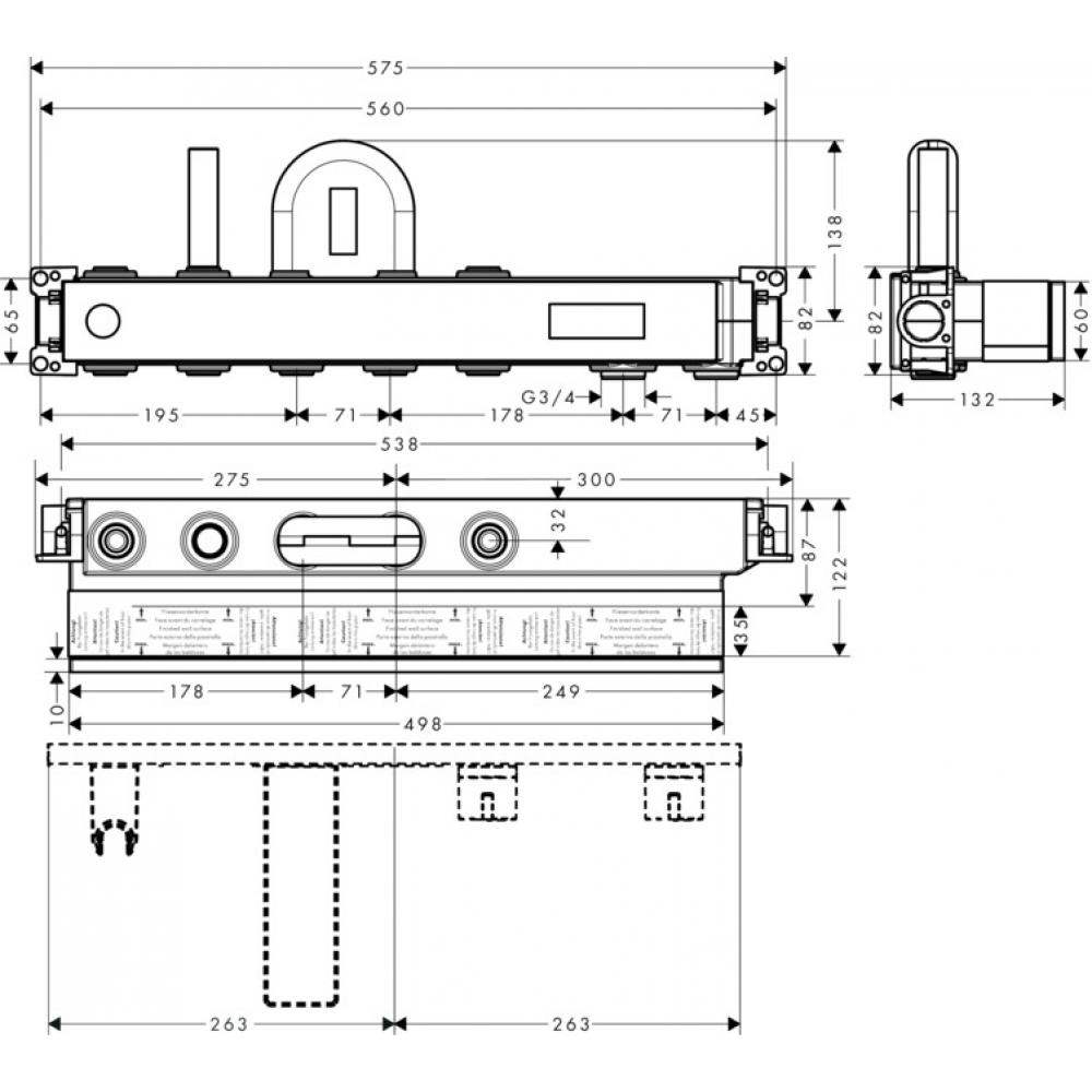 Скрытая часть смесителя Hansgrohe RainSelect 15314180