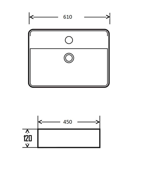 Раковина AQUAme AQM5003 61 см