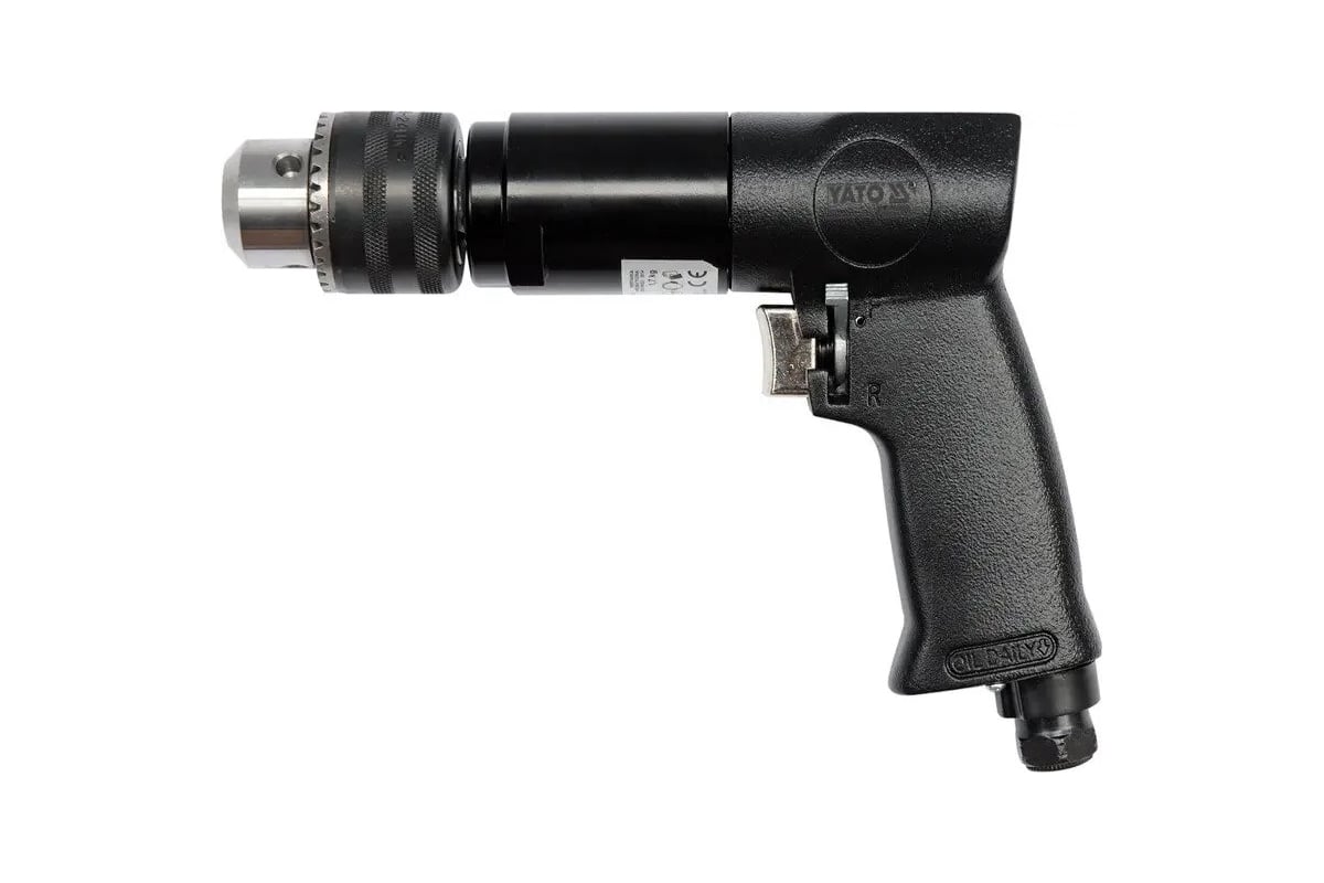 Пневматическая дрель Yato 10 мм, 1/4", с реверсом YT-09702
