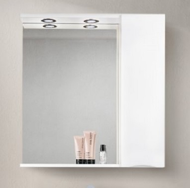 Зеркальный шкаф BelBagno MARINO-SPC-800/750-1A-BL-P-R 80 см, правосторонний, Bianco Lucido