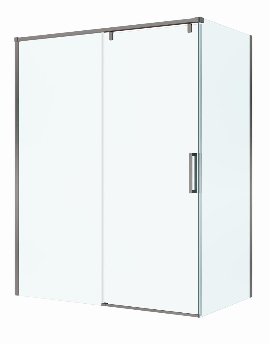 Душевой уголок BelBagno SOFT_CLOSE-1-AH-1-150/90-C-GM 150x90 прозрачный, оружейная сталь Душевой уголок BelBagno SOFT_CLOSE-1-AH-1-150/90-C-GM 150x90 прозрачный, оружейная сталь