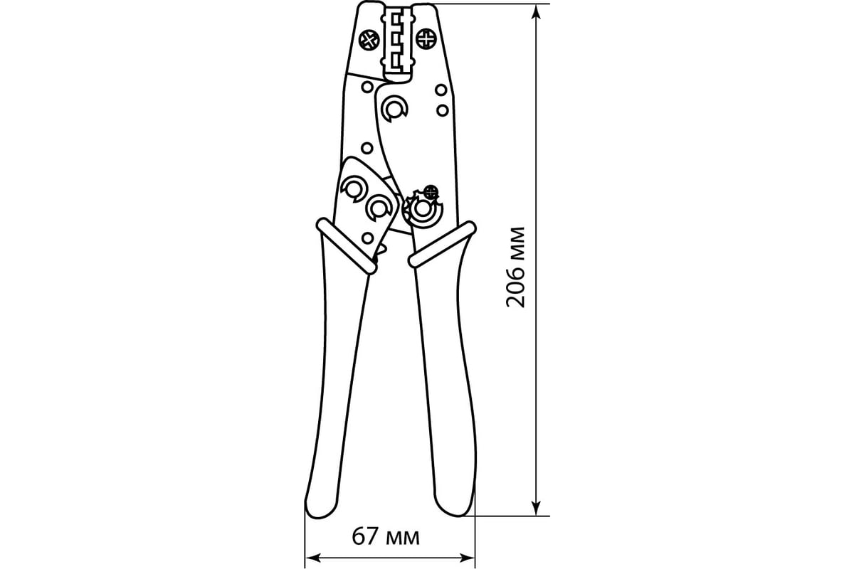 Обжимные клещи TDM ELECTRIC КО-6Е 6-16мм SQ1001-0003