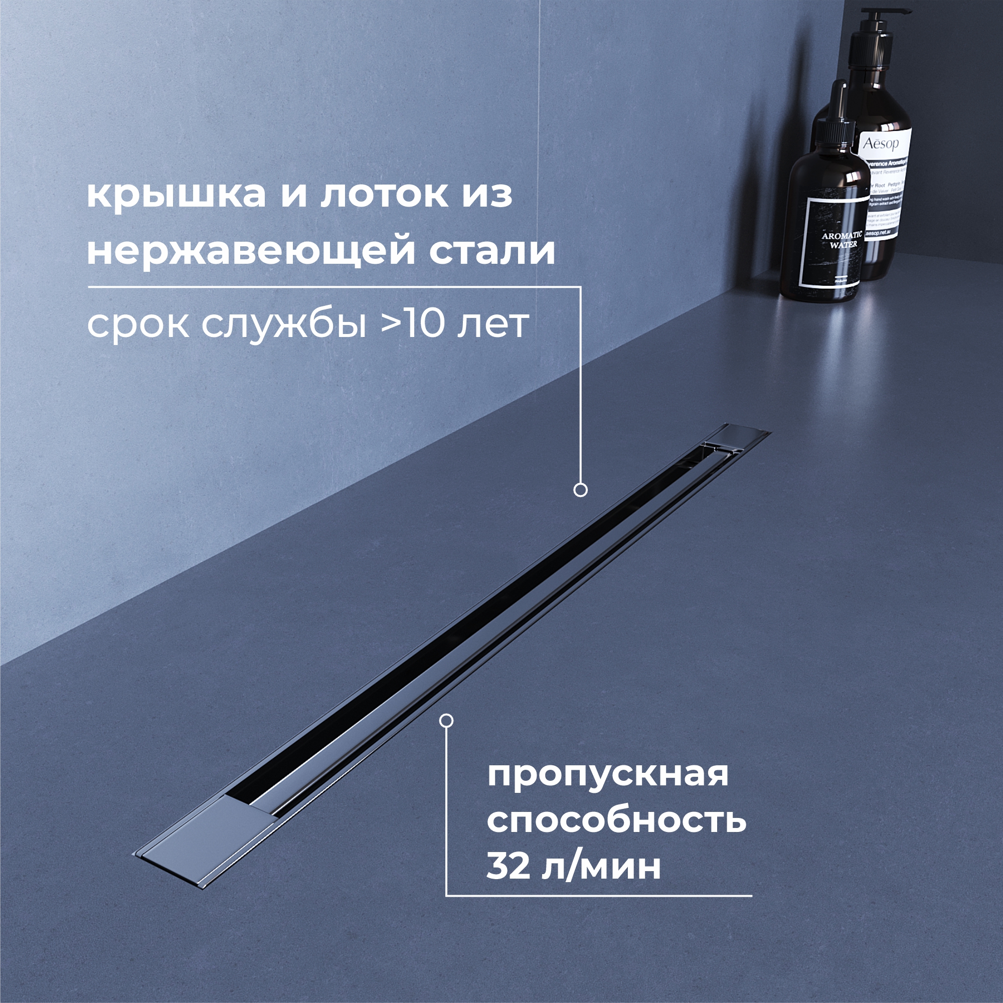 Трап для душа RGW SDR-56 60 см хром 79215660-01