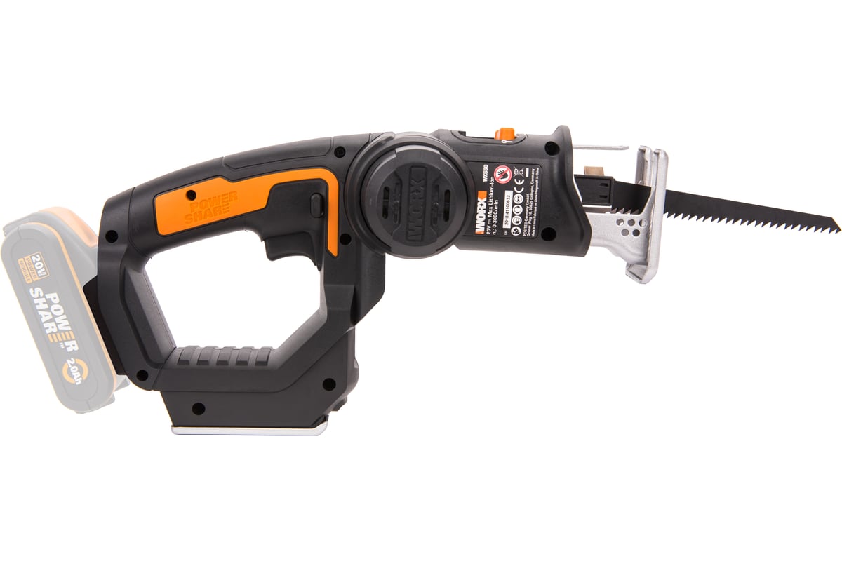 Аккумуляторный лобзик/сабельная пила Worx Axis WX550.9