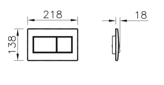 Кнопка смыва VitrA Uno 730-0180EXP глянцевый хром