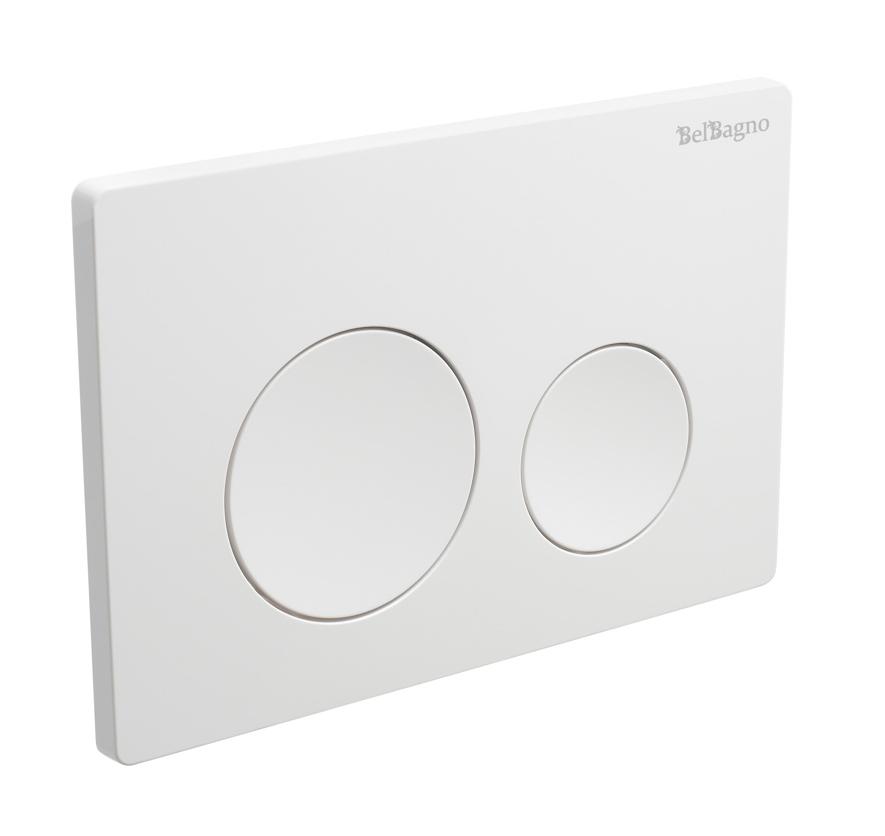 Кнопка смыва BelBagno BB-03C-BL белый глянец Кнопка смыва BelBagno BB-03C-BL белый глянец