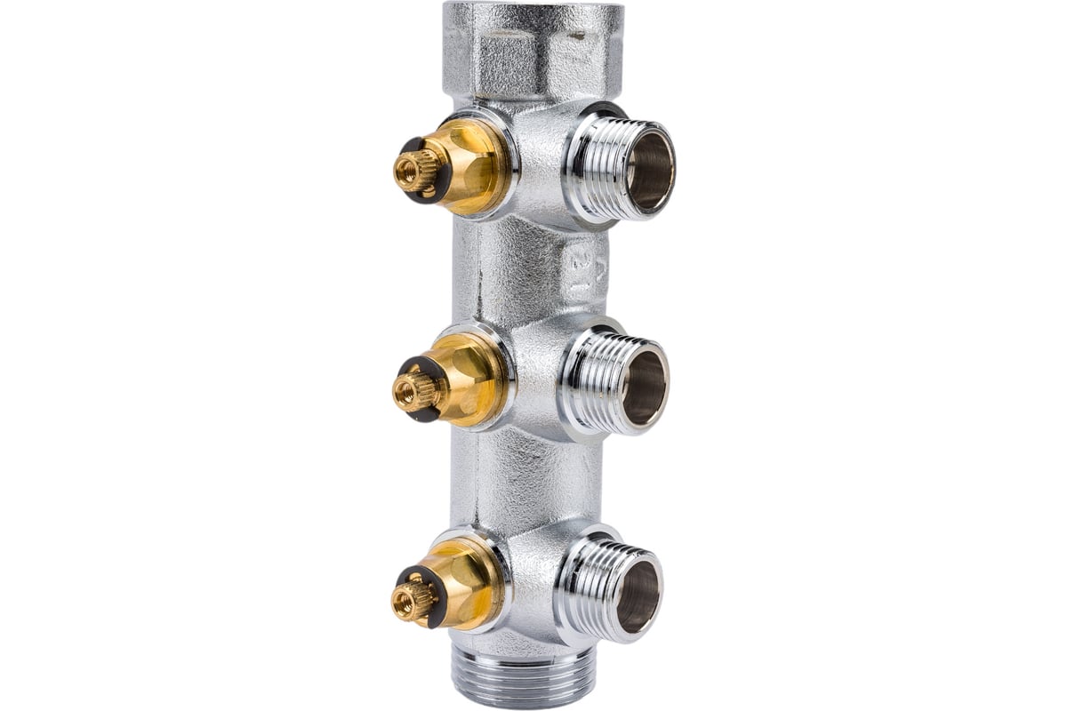 Регулирующий коллектор STOUT 1, 3 отвода 1/2 плоское уплотнение SMB-6849-011203 RG008UJF2UQFLT