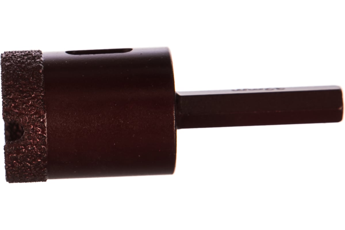 Коронка алмазная вакуумная по камню D32-10W-35L-Ш8 (32х35 мм; хвостовик HEX8 мм) Messer 06-36-032