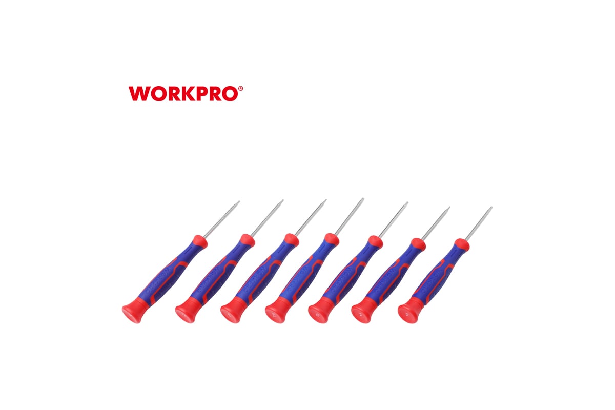Набор прецизионных отверток TORX WORKPRO CR-V, 7 шт. WP200510