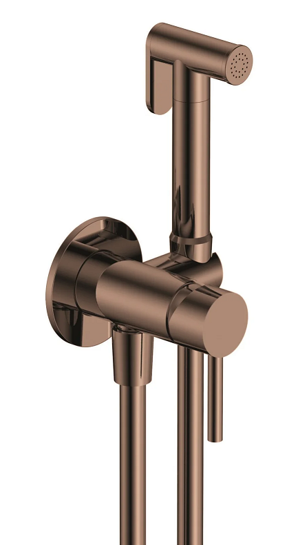Смеситель с гигиеническим душем AQUAme Siena AQM6217BC медь шлифованная Смеситель с гигиеническим душем AQUAme Siena AQM6217BC медь шлифованная