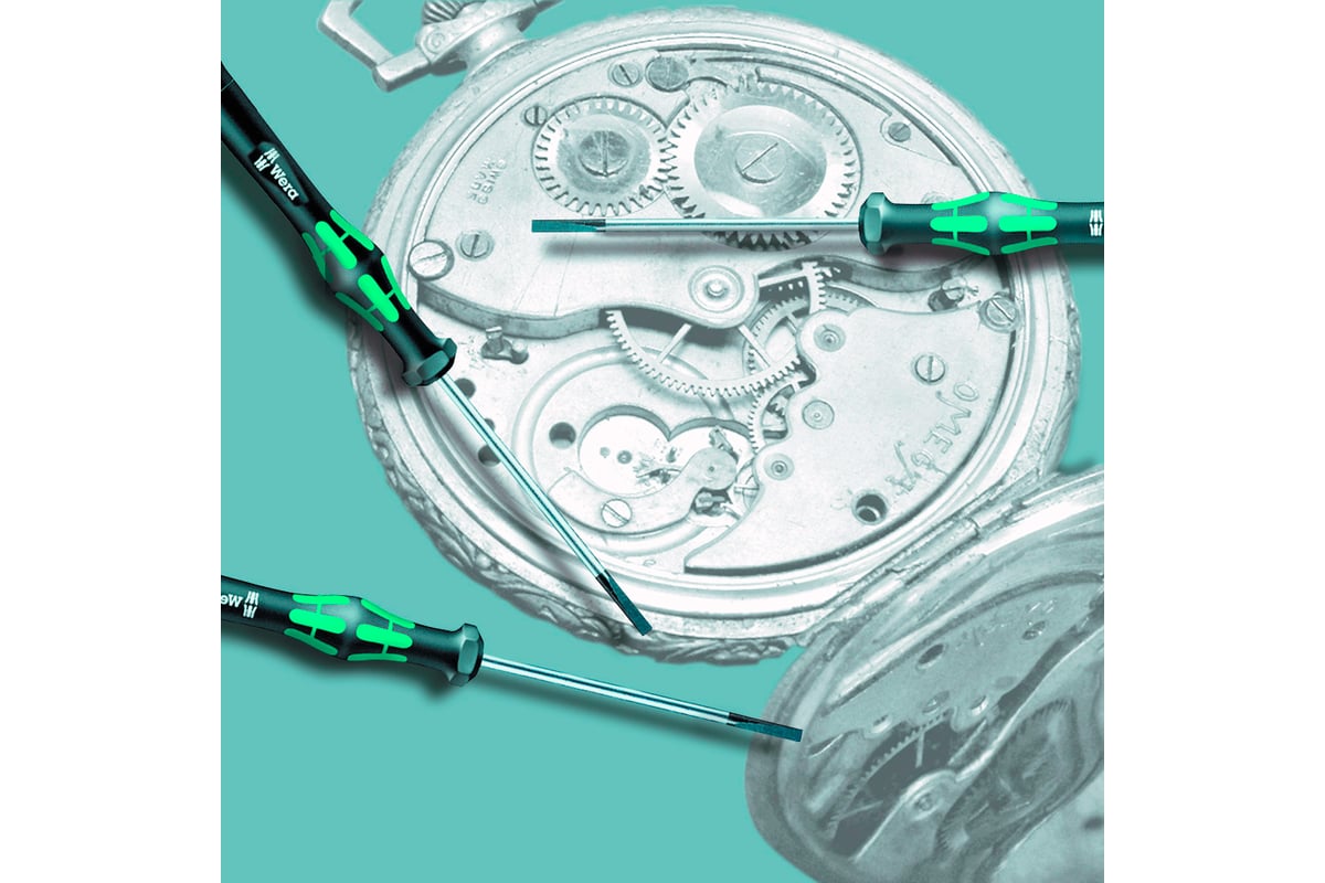 Набор прецизионных отверток WERA Kraftform Micro, 12 предметов, WE-073675