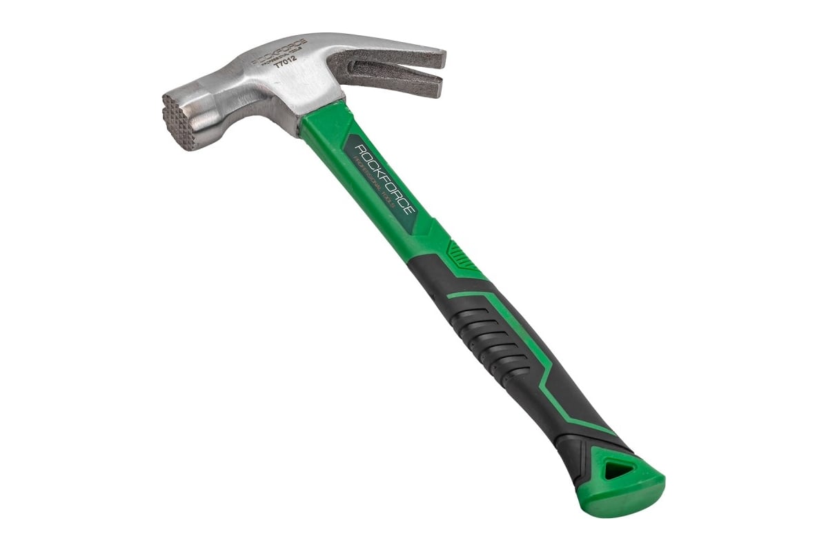 Молоток-гвоздодер с магнитным держателем гвоздя Rockforce 350гр RF-T7012(56618)