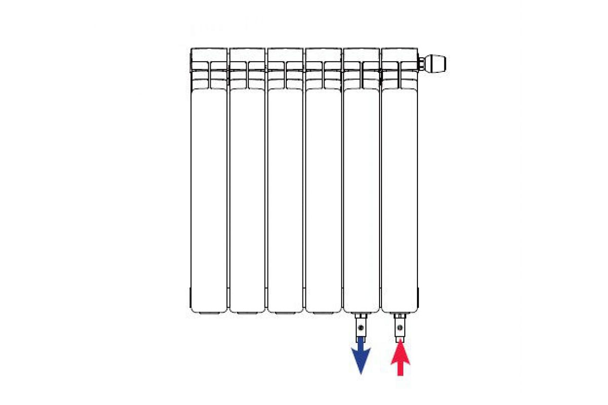 Биметаллический радиатор Rifar Base Ventil BVR 350 - 04