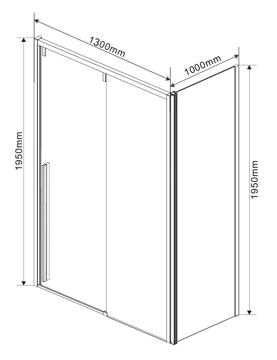 Душевой уголок Vincea Lugano VSR-1L-1 130x100 хром, прозрачный