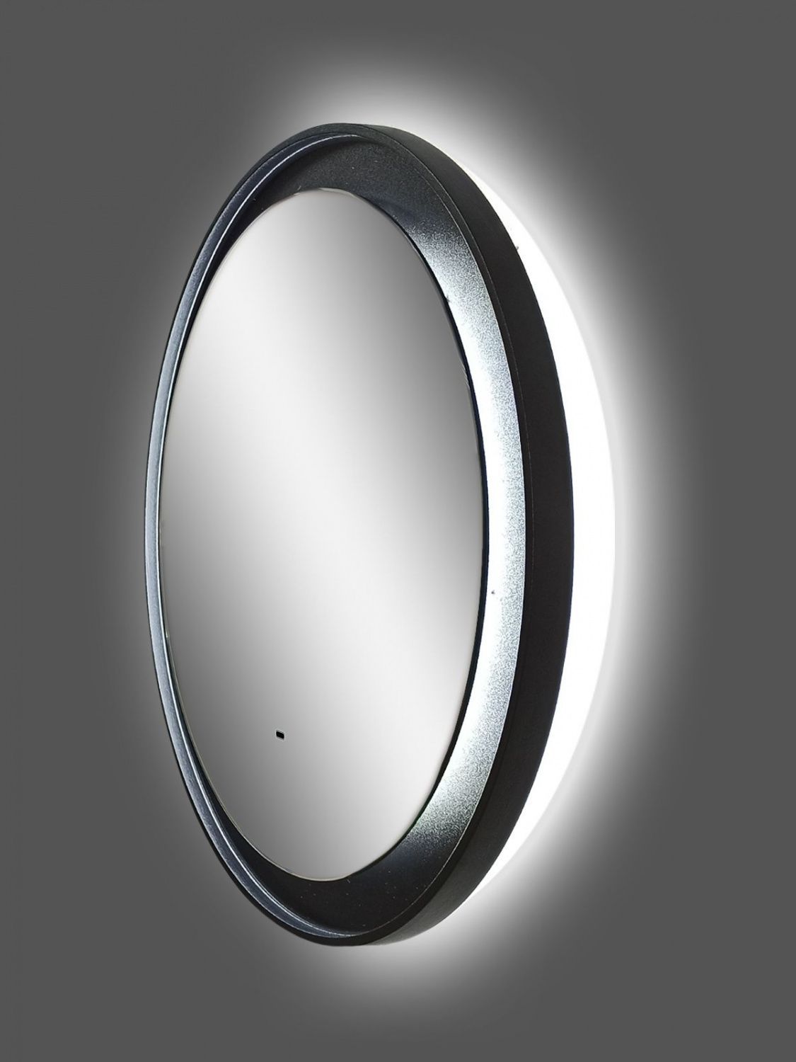 Зеркало Art&Max Napoli AM-Nap-600-DS-F 60x60 см, с подсветкой, черный