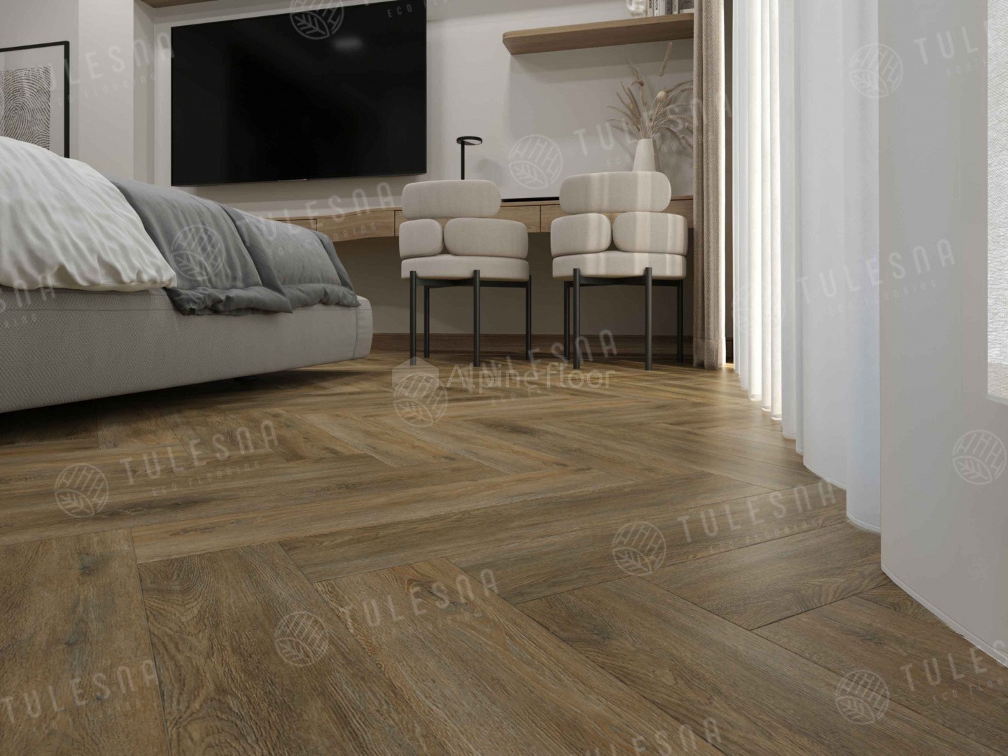 SPC ламинат Tulesna Art Parquet Divino 600x125x4 мм, 1005-8B-R