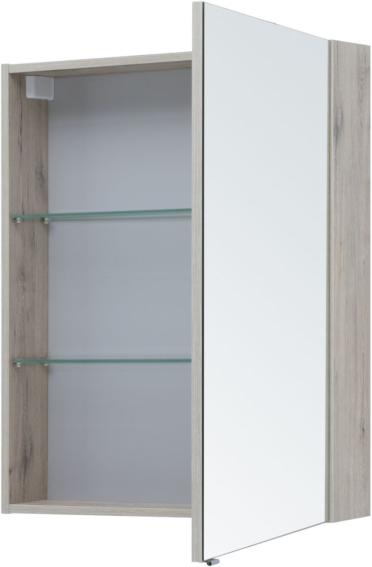 Зеркальный шкаф Aquanet Алвита New 70 см дуб веллингтон белый 00303894
