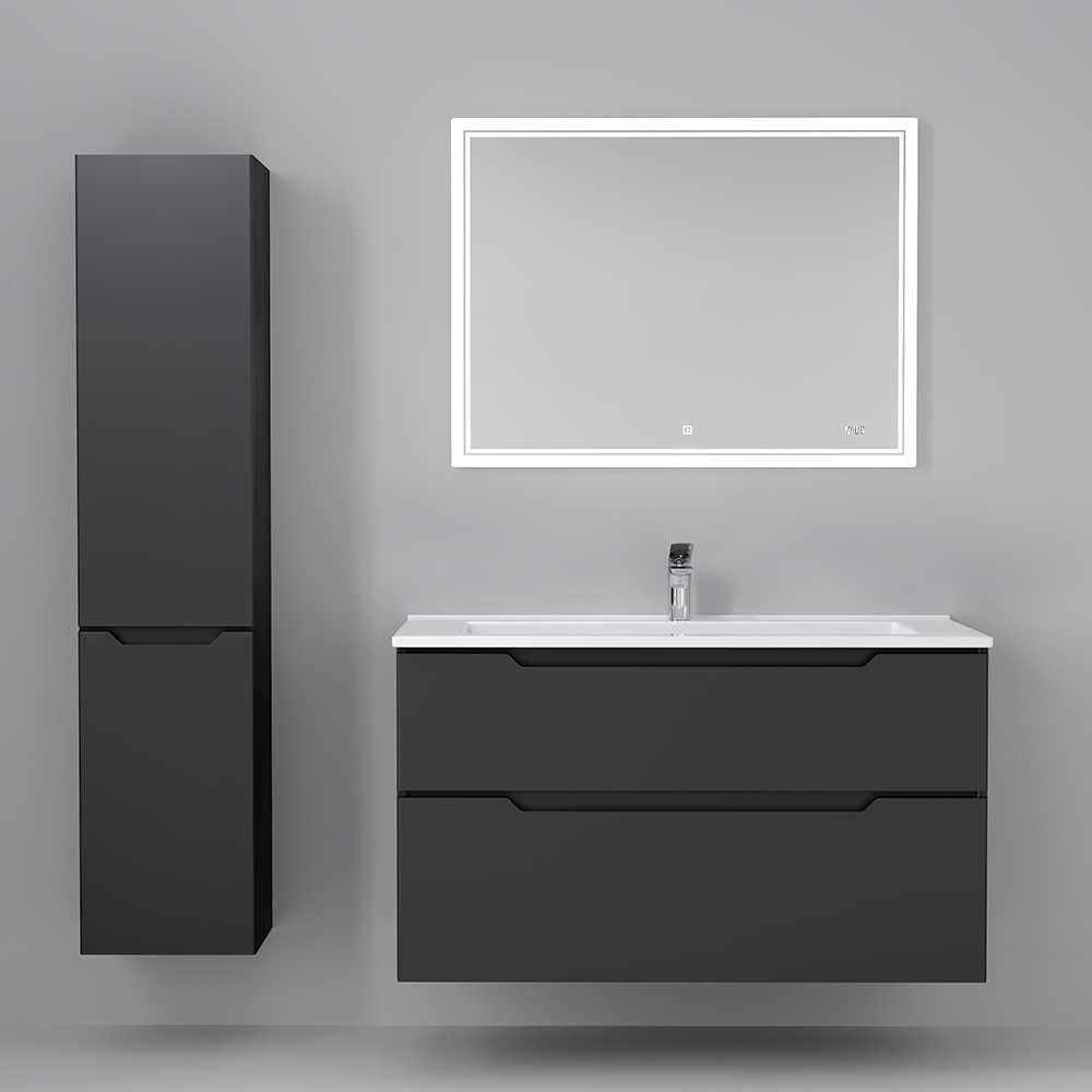 Мебель для ванной Jorno Slide 105 см антрацит