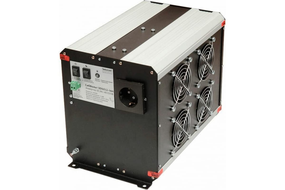 Инвертор-преобразователь напряжения Сибконтакт СибВольт 3048 Li-ion DC/AC 48/220 В, 3000 Вт Я000008542