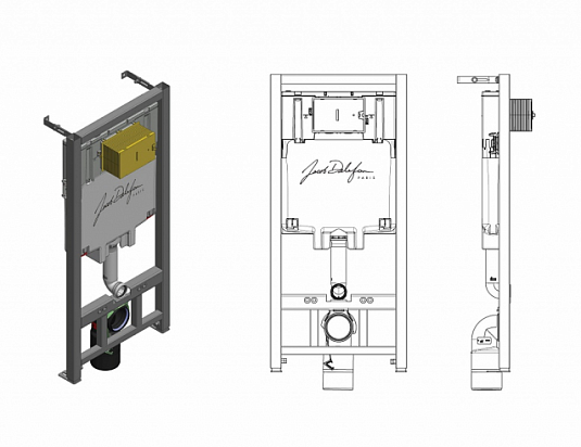 Комплект инсталляции Jacob Delafon Elite E21742RU-00 кнопка хром