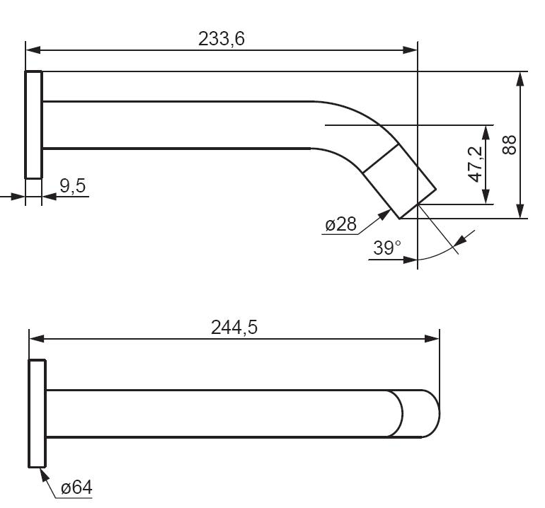 Смеситель для раковины Damixa Scandinavian Pure 360270300 сенсорный, черный