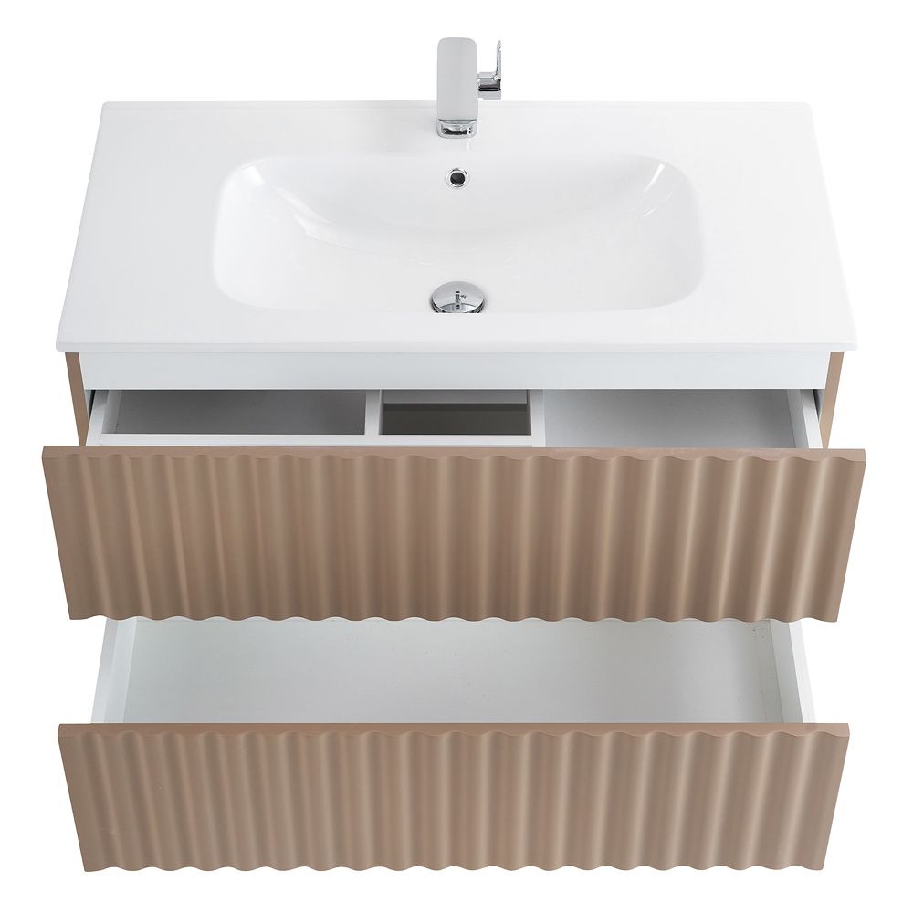 Тумба с раковиной Art&Max Elegant 90 см, LED подсветка