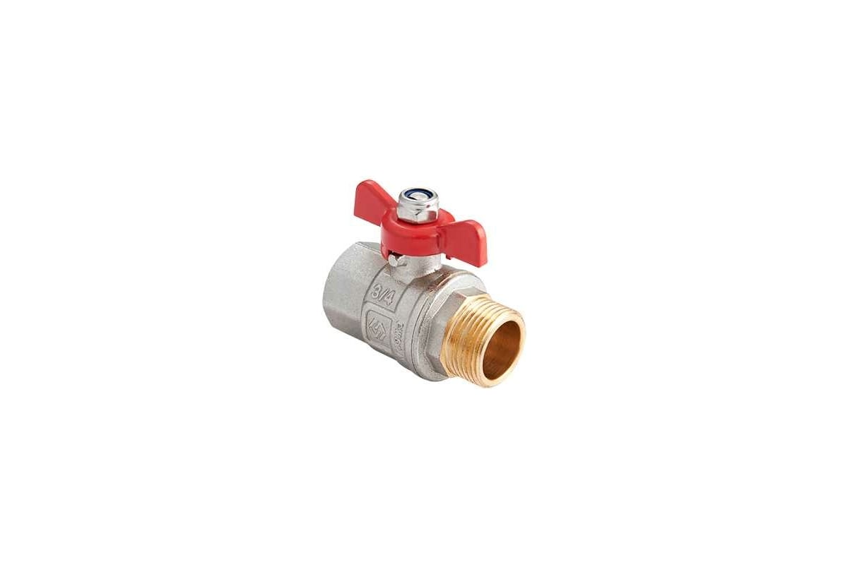 Шаровой кран MVI бабочка ДУ20, 3/4" ВН/НАР BV.514.05