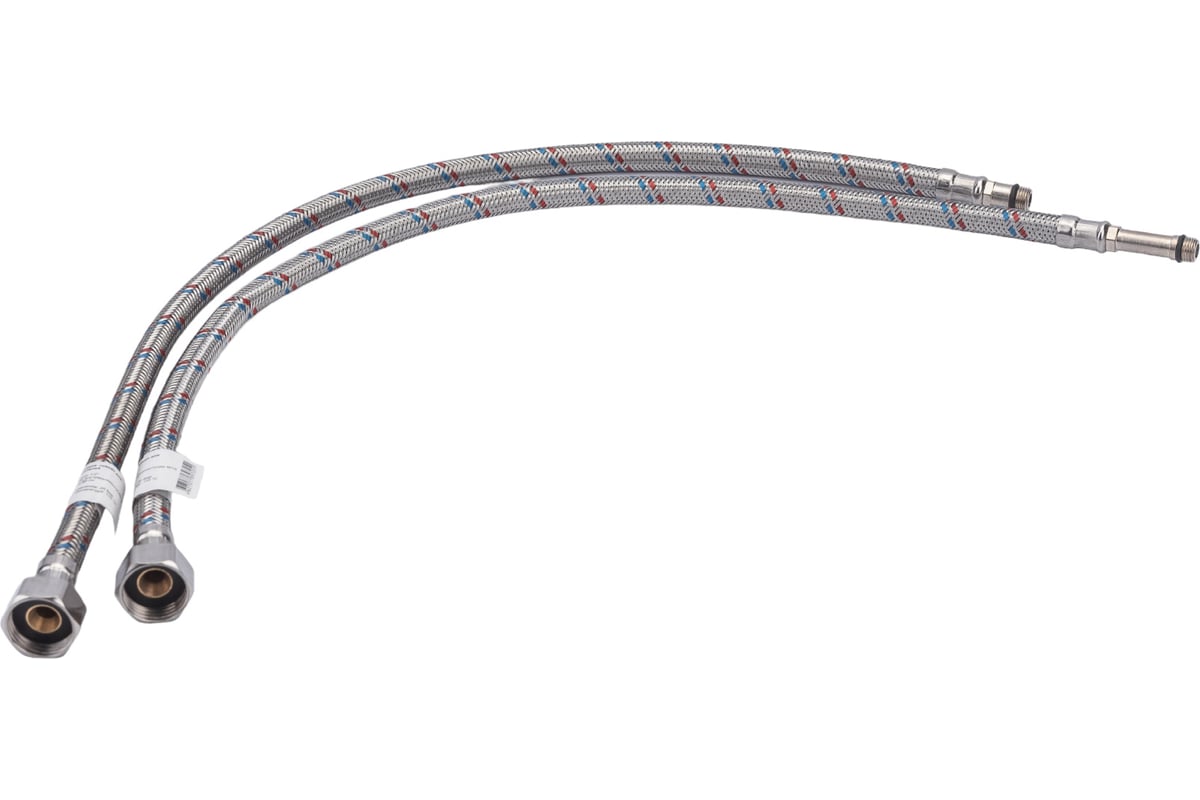 Подводка СТМ для смесителя, сталь, 1/2xM10x 60 см, пара CWFHS060