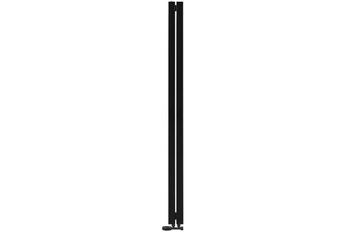 Вертикальный радиатор c нижним подключением ARBIOLA Mono V 1800-60-02 VR, RAL 9005 матовый черный 266663