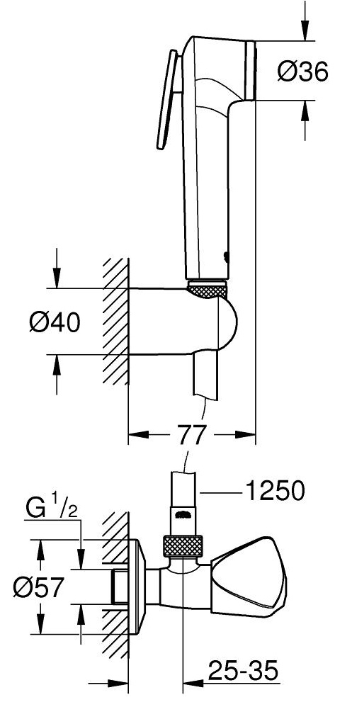 Гигиенический душ Grohe Tempesta-F 27514001