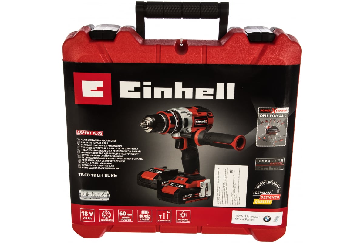 Аккумуляторная дрель-шуруповерт Einhell TE-CD 18 Li-i BL 4513861