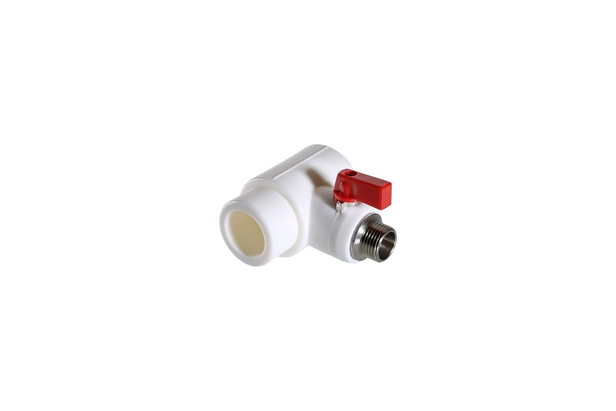 Коллекторный тройник PPR с шаровым краном Valtec 40мм х 3/4 наружная/евроконус VTp.781.0.04005