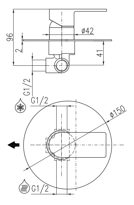 Смеситель для душа Rav Slezak Vltava VT483LCMAT черный матовый