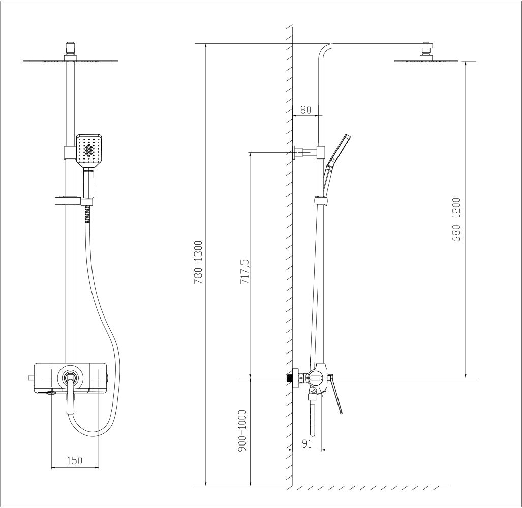 Душевая стойка Timo Halti SX-4190/00 chrome