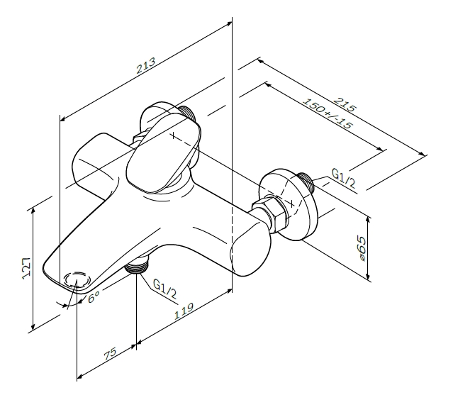 Смеситель для ванны Am.Pm Spirit V2.0 F70A10000