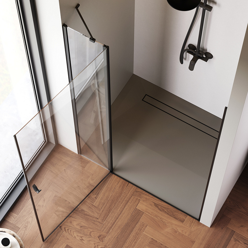 Душевая дверь Am.Pm Sunny W87G-120-1P-BT 120x190 прозрачное, черный матовый