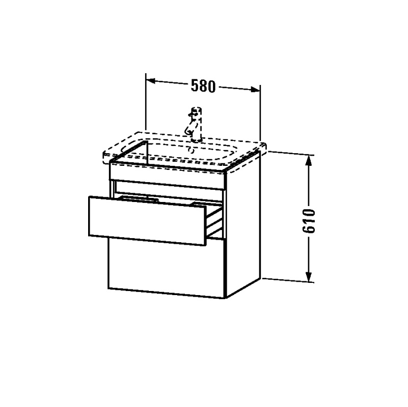 Тумба с раковиной Duravit Durastyle 65