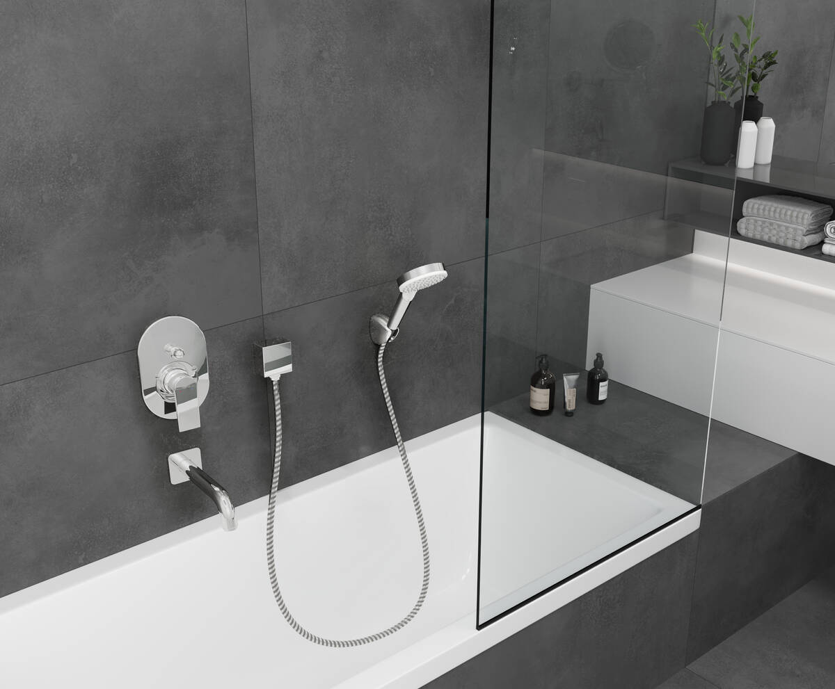 Шланговое подключение Hansgrohe Fixfit Square 26455000 хром