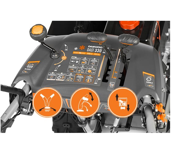 Бензиновый снегоуборщик с дифференциалом Daewoo DAST 330