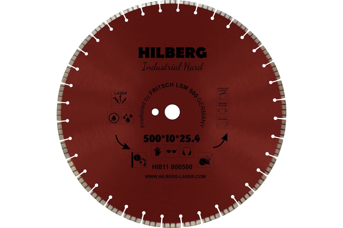 Диск алмазный отрезной Industrial Hard (500х25.4 мм) Hilberg HI811
