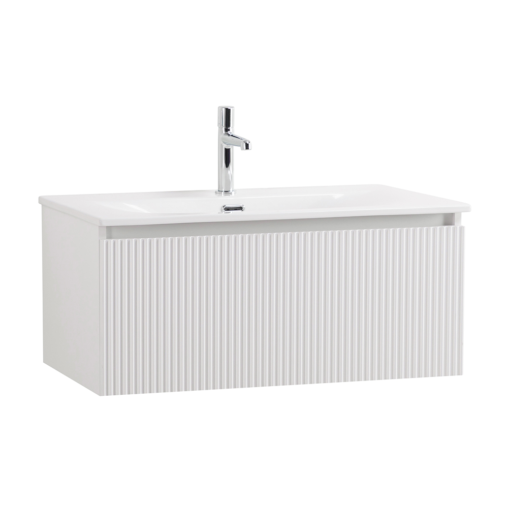 Тумба с раковиной BelBagno Uno 80 см 1 ящик, Bianco Opaco