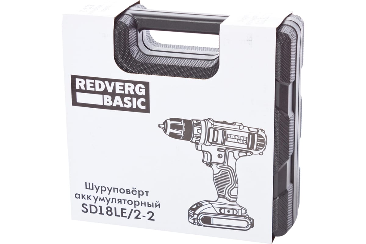 Аккумуляторный шуруповерт Redverg Basic SD18LE/2-2 6680824