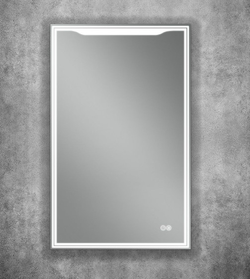 Зеркальный шкаф Art&Max Merano 50x80 см AM-Mer-500-800-1D-L-DS-F с подсветкой, анти-пар