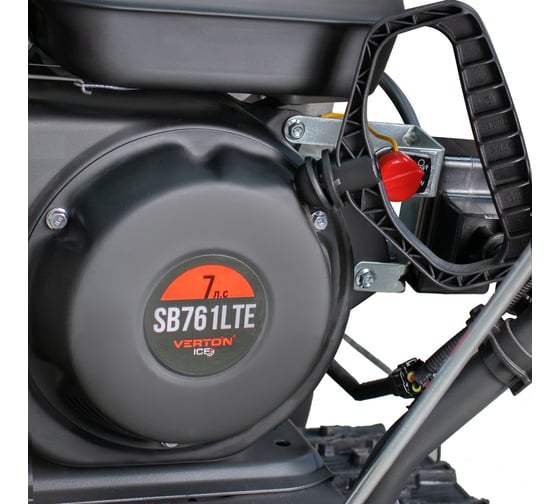 Бензиновая снегоуборочная машина Verton ice sb-761lte 5,15 квт, 7 л.с, v 212 см3, ширина/высота 61/51 см, гусеницы, фара, электрозапуск 01.9676.14793