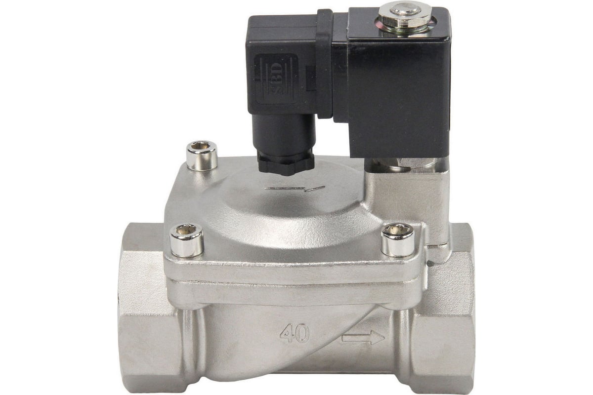 Электромагнитный клапан DN.ru VS2W-401E-PU-NC Ду40 Ру10 сталь, пилотный EPDM 24В DC D130-01537